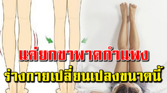 แค่ยกขาขึ้นผนัง วันละ 10 นาที ทำทุกวัน ผลลัพธ์ได้ดีมาก